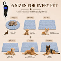 Large Dog Heating Pad 34×21in Obtained MET&UL Dual Certification-Gray – Essentials for Dogs - Grayish blue / 28x18 in - image 3