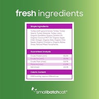 smallbatch Pets Freeze Dried Cat Treats, Raw Dry Cat Food Bites, Turkey Recipe, High Protein Food Topper or Training Treats for Cats, Humanely Sourced Meat, Made in The USA, Non GMO, 10 oz Bag