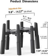 Dog Bowl Stand with Adjustable Height and Width [Stand Only] – Essentials for Dogs - 1 Pack For Automatic Feeder / H: 7.09-11.42''; W: 6.1 x 9.8'' - 8.5 x 14.57'' - image 4