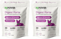 K9 Power Digest Forte for Dogs 1lb – Digestive, Immunity & Calming Support - Enhances Nutrient Absorption - Balances Gut Flora - Eases Discomfort & Boost Mood - Pack of 2