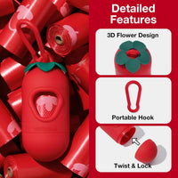 VETRESKA Dog Poop Bags with Handles 240 Count - Strawberry / 1 Count (Pack of 450) - image 3