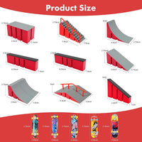 BCY hohipi 9 in 1 finger skateboard park kit with ramps, fingerboards, finger bike and scooter - view 2