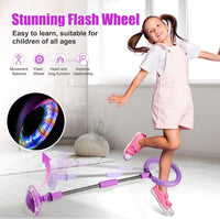 Ankle Skip Ball for Kids, Portable Foldable Flash Wheel Skip Ball Toy – Fun for Kids & Family - Purple - image 3