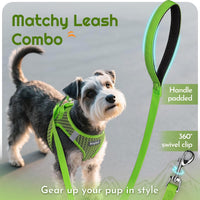 Eagloo Small Dog Harness and Leash Set - M(Chest:16.0"-18.5") / Green - image 3