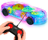 Playbees Light-Up Transparent Car - Remote Control Car