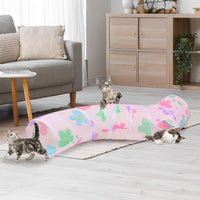 Glittme Cat Tunnel, Cat Tunnels for Indoor Cats - Apricot flowers - image 2