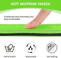 Reflective Dog Collar Padded with Soft Neoprene Breathable Quick Release Basic Dog Collars for Large Dogs Green Boy Girl