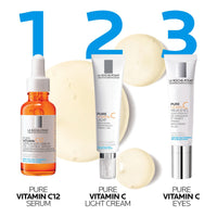 La Roche Posay Redermic C Anti-Wrinkle Cream for Normal to Combination Skin - Hydrating, Vitamin C Enriched Skincare