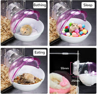 Hamster Bathroom Small Animal Sand Bath Container Removable Iron Wire - Pink - image 3