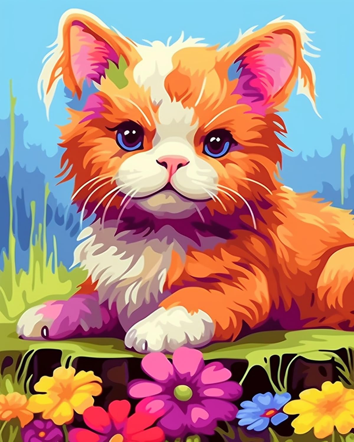 Paint by Numbers DIY Acrylic Painting Kit for Kids & Adults Beginner - Mimi Cat