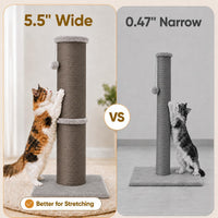 PAWSCRAT 32-Inch Tall Cat Scratching Post, Sisal - X-Large / Grey - image 4