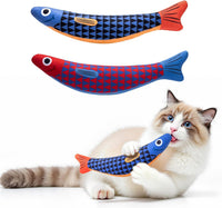 PetBusy Cat Toys with [5000 mg A+Natural Catnip & Silvervine] Kicker - Blue+Red