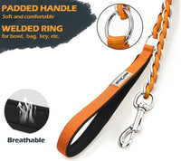 Chain Dog Leash, Bite-Proof Metal Leash - Orange / 4FT(80-150lb) - image 2