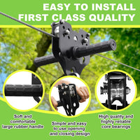 Perantlb backyard zipline kit with stainless steel cable, trolley, seat and spring brake - view 4