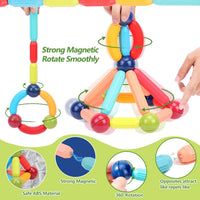 COUOMOXA Magnetic Building Blocks STEM for Toddlers: 74pcs Montessori - 42 PCS - image 4