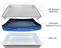 Guinea Pigs Litter Box with Stainless Steel Grid & 2 Reusable Liners – Daily Care for Small Pets - image 4