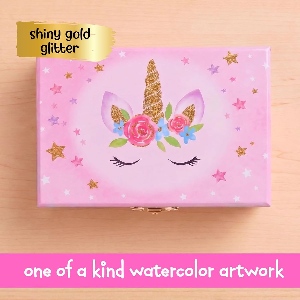 Jewelkeeper Jewelry Box for with Pullout Drawer - Party Unicorn w/Accessory - image 4