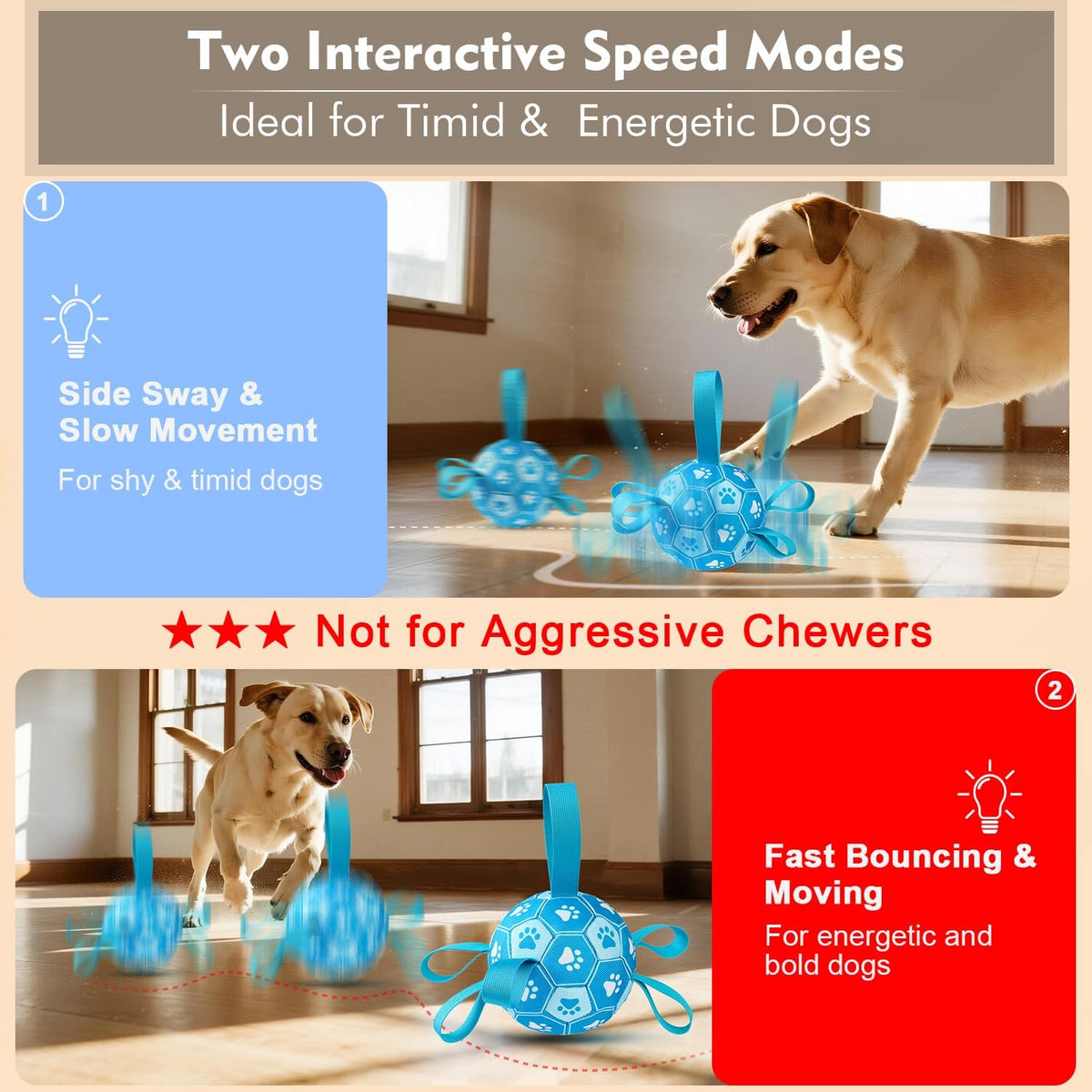 Interactive Dog Toys Dog Soccer Ball to Keep Them Busy – Essentials for Dogs - Blue - image 2