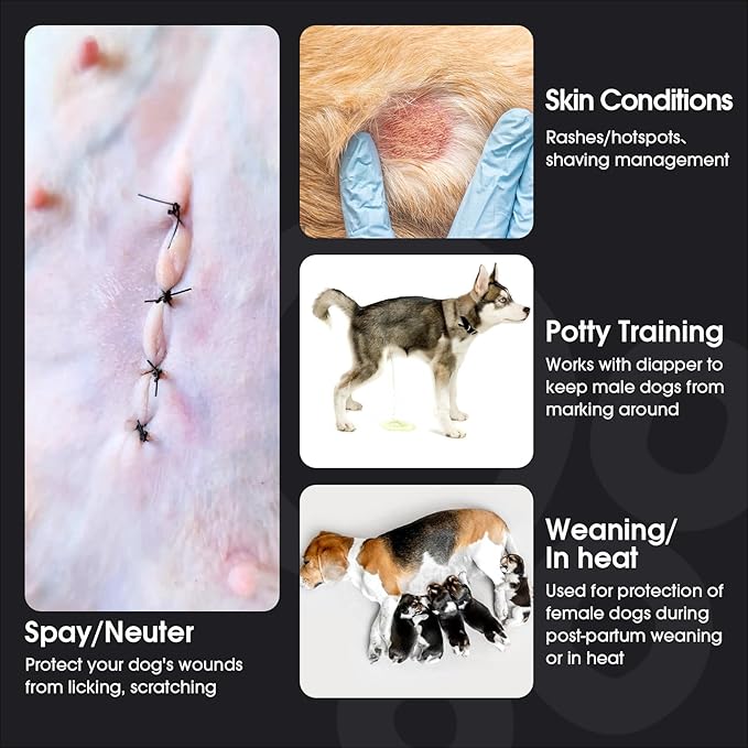 FUAMEY Dog Recovery Suit Male,Dogs Surgery Neuter Suits Puppy Spay Shirts for Female Protect Dog's Skin Anti Licking Abdominal Wounds Doggie Onesie Pet Bodysuit Alternative to Cone Red Stripes XXL
