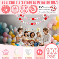 GOGOSO star, heart and moon ball pit balls in a pastel color mix with storage bag - view 19