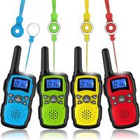Wishouse Walkie Talkies for Kids 4 Pack - Red Blue Yellow Green