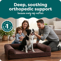 FurHaven Classic Sofa Orthopedic Dog Bed for Large Dogs - Large / Coffee - image 2
