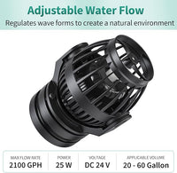 Uniclife 2100 GPH Aquarium Wave Maker for 60-120 Gallon Fish Tanks Adjustable Circulation Pump with Controller and Magnet Mount for Marine Freshwater Aquarium Circulation Pond