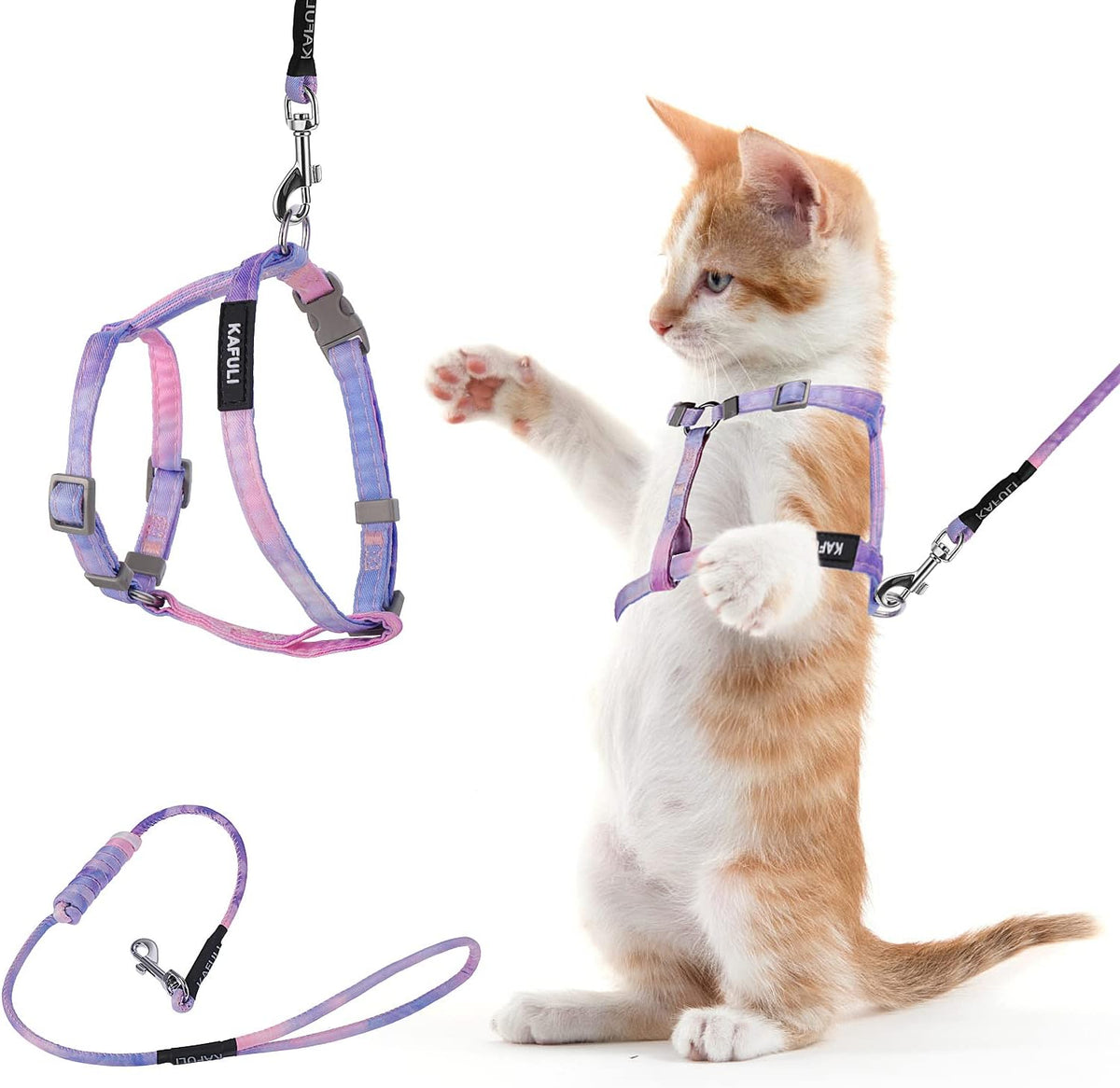 TIESOME Cat Harness and Leash Set - Gradient Purple