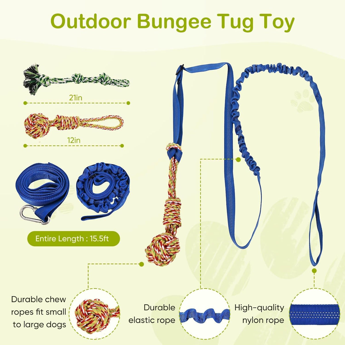 Dog Bungee Toy 5ft for Medium Dogs - Large - image 4