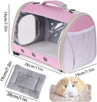Bearded Dragon Travel Carrier Backpack, Lizard Backpack Carrier - Pink / TPU Carrier+MAT - image 2