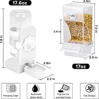 Lemtrflo No Mess Bird Feeder Water Dispenser Set - White - image 2