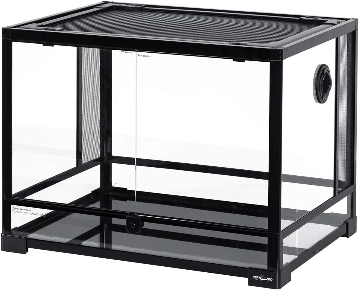 REPTI ZOO 50 Gallon Reptile Glass Tank Terrarium 2 in 1 Side Meshes - 24" x 18" x 18" (34 Gallon) - image 3