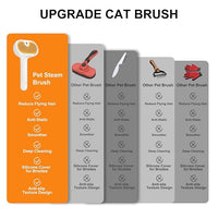 Pet Steam Brush for Dog & Cat – 3-in-1 Spray Hair Removal Comb – Steam for Shedding & Grooming – Water Brush for Long & Short Haired Pets – Spritz Defur Comb – Includes Waterless Shampoo