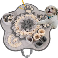 Snuffle Mat for Small Medium Dogs Nose Smell Training - Light Grey