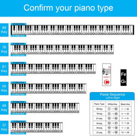 2 Pack Piano Keyboard Stickers for 88/76/61/54/49 Keys - 2 - image 4