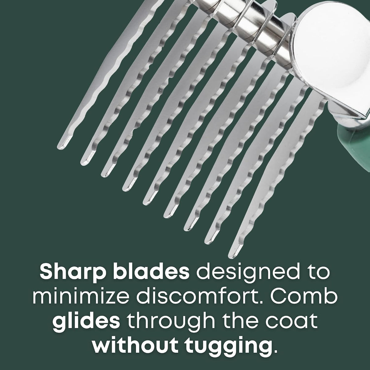 Dematting Comb for Dogs, Serrated Mat Remover for Curly Coats - image 4