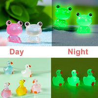 200 Pcs Mini Resin Animals Kit Accessories Variety Pack Glow Animal Figurines Resin Mini Ducks Figurines Accessories for Variety Pack for Garden Micro Landscape Aquarium Potted Dollhouse Decor