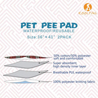 Dog Grass Pad with Washable Pee Pads for Puppy Potty Tray - Red & Blue / 36*41in 2 Pack - image 3