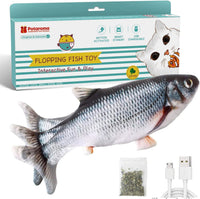 Potaroma Cat Toys Flopping Fish with Catnip - Carp