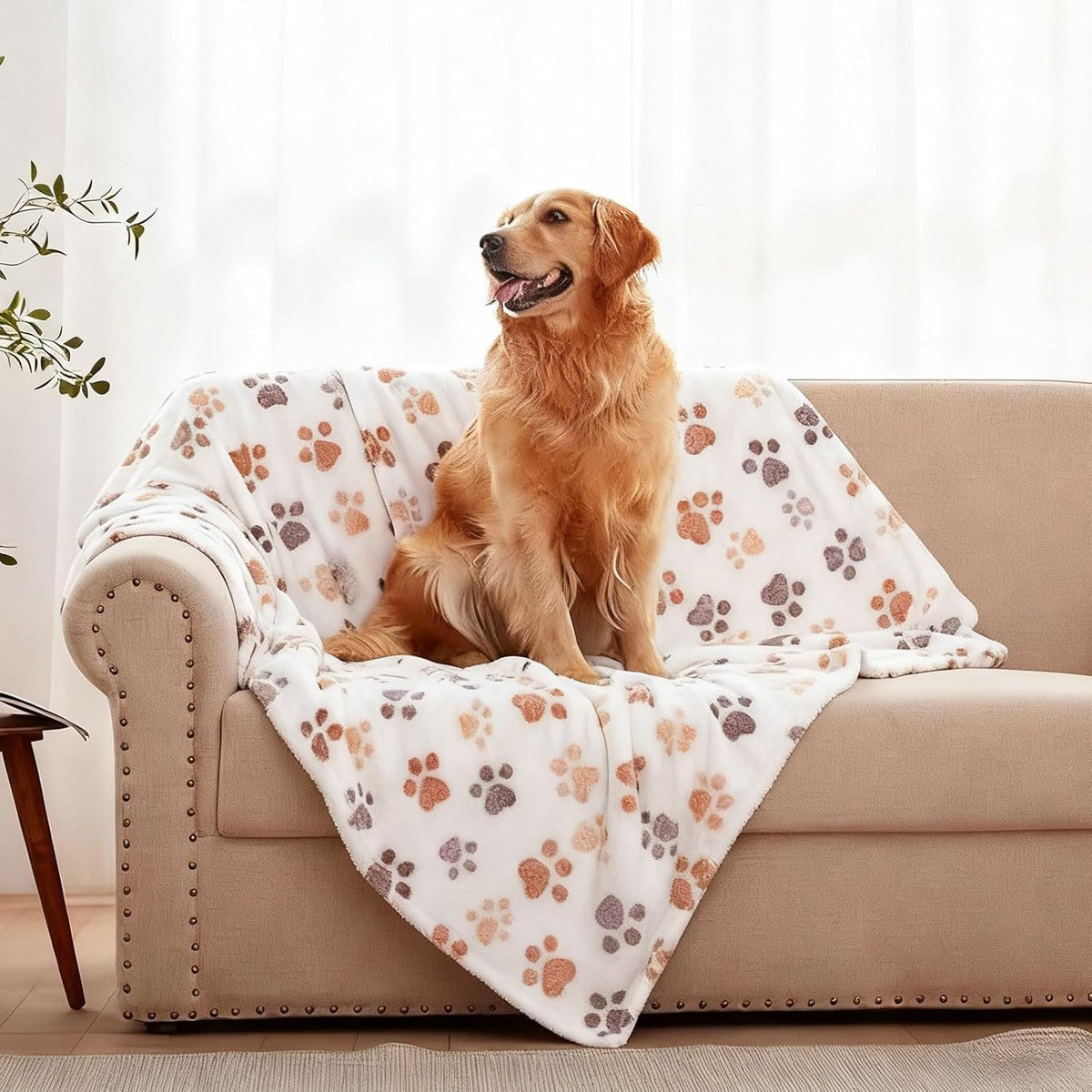 41" x 30" Dog Blankets for Medium Dogs, Cat - 41" x 30" / White / 1 - image 2