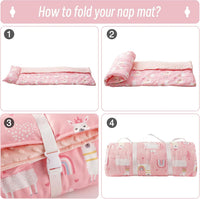 Bunnikins & Clover Toddler Nap Mat with Removable Pillow - Alpaca - image 2