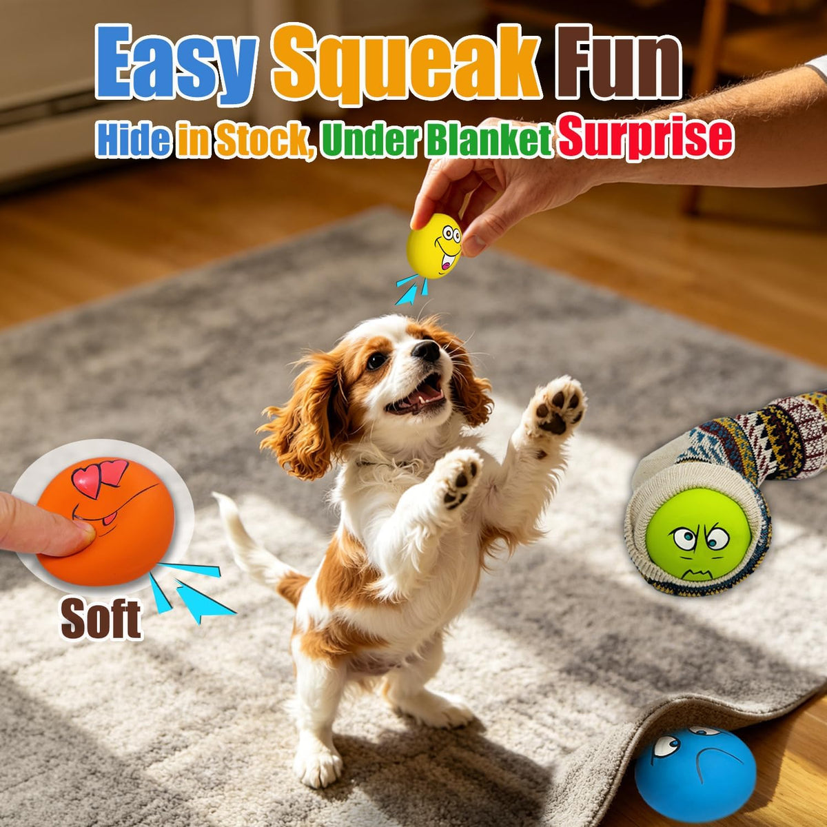Latex Squeaky Dog Toys for Small Dogs, Mini Breed - Burger Shape Assorted Color / Small - image 4
