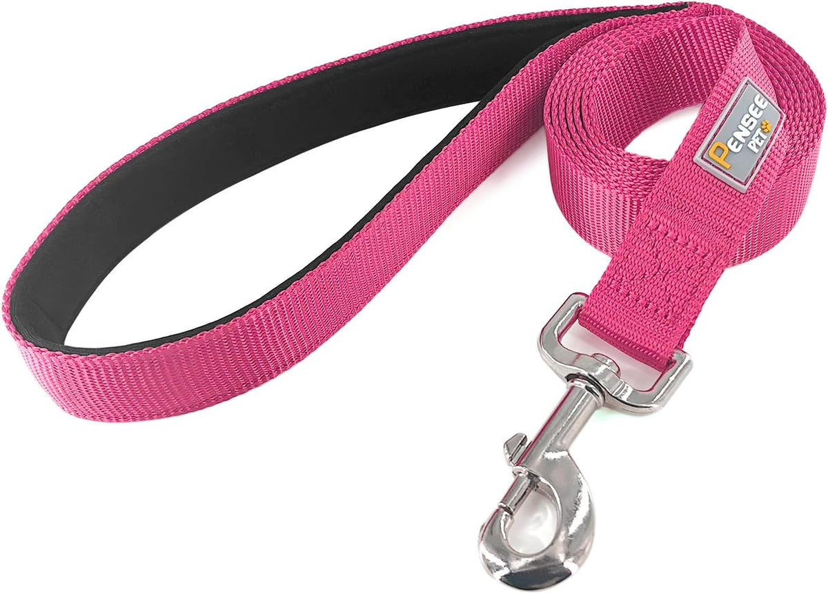 6 FT Basic Dog Leash for Medium Dogs - Hot Pink / Medium : 3/4" x 6 FT - image 2