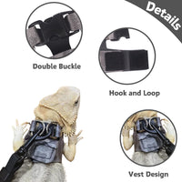 3 Pack Bearded Dragon Harness and Leash Set - Blue Leopard - image 3