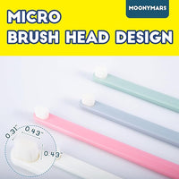 Small Dog Toothbrush, Cat & Puppy Tooth Brushing Kit, Ultra Soft & Mini Head Teeth Brush for Kitten & Tiny Pet, Doggy Toothbrushes Deep Dental Clean, 2 PCS, Graywhite