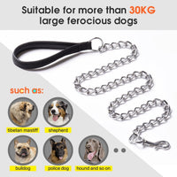 Heavy Duty Dog Chain Leash - 4 ft. x 5.0 mm (60-200 lbs.) - image 2