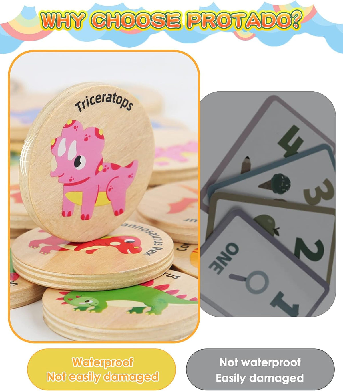 Wooden Memory Game for Kids, 24 Dinosaur Matching Cards – Fun for Kids & Family - image 3