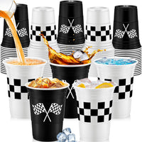 Norme 48 Pcs Checkered Flag Plastic Cups - Checkered Flag