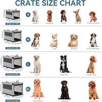 PETSFIT 36" Soft Portable Dog Crate - 30.0"L x 20.0"W x 19.0"H / Gray - image 2