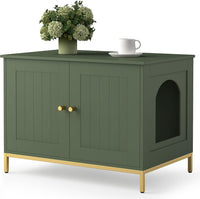 28.3" L Cat Litter Box Enclosure with Metal Frame - 28.3"L / Green